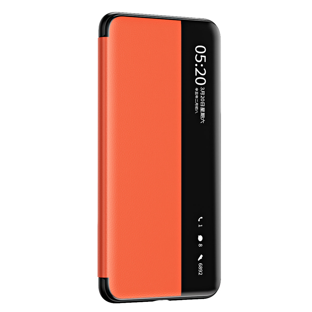 For Huawei Mate 60 Pro View Window Smart Phone Case Litchi Texture PU Leather + PC Phone Cover