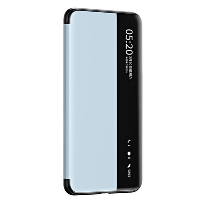 For Huawei Mate 60 Pro View Window Smart Phone Case Litchi Texture PU Leather + PC Phone Cover