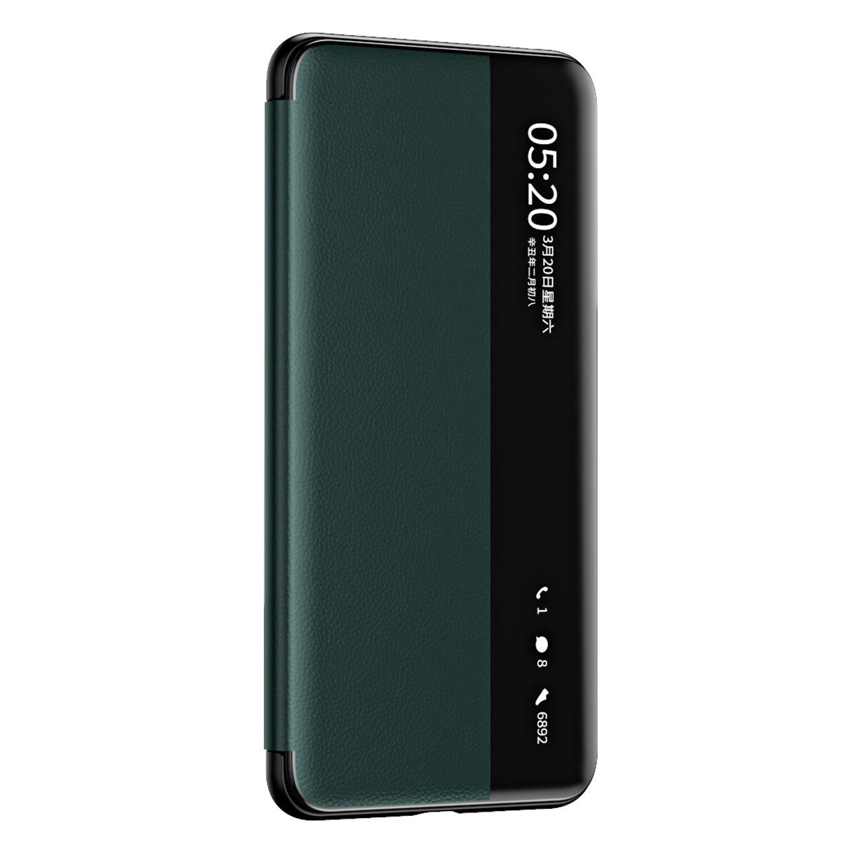 For Huawei Mate 60 Pro View Window Smart Phone Case Litchi Texture PU Leather + PC Phone Cover