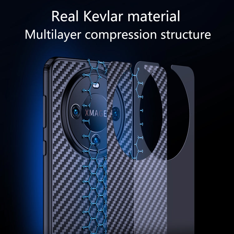 For Huawei Mate 60 Pro Magnetic Phone Case Carbon Fiber Texture Design Kevlar Fiber TPU Cover