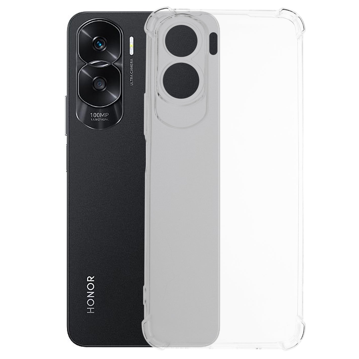 For Honor X50i 5G / 90 Lite 5G Transparent TPU Case Reinforced Corners Drop-proof Phone Cover