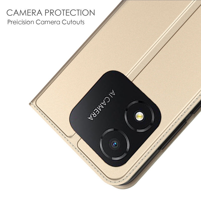 For Honor X5 4G Magnetic Shockproof Phone Cover Card Slot PU Leather Stand Cell Phone Case