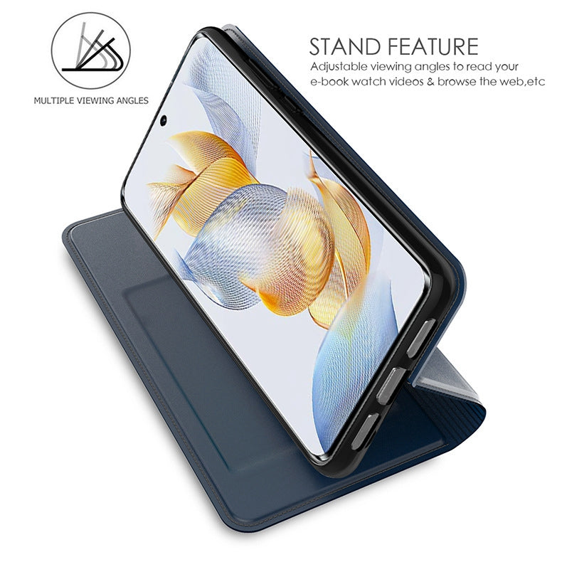 For Honor X7a 4G Card Slot Phone Cover Book Style PU Leather Stand Phone Case