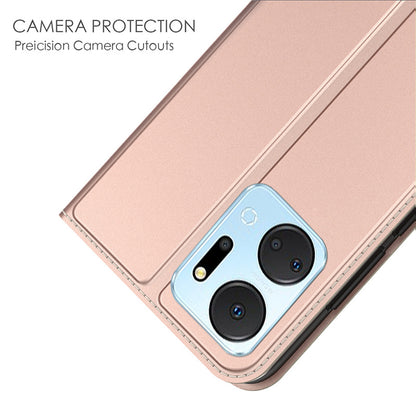 For Honor X7a 4G Card Slot Phone Cover Book Style PU Leather Stand Phone Case
