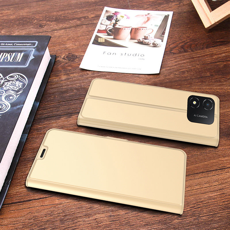 For Honor X5 4G Anti-Scratch PU Leather Stand Phone Case Card Slot Phone Cover Magnetic Shell