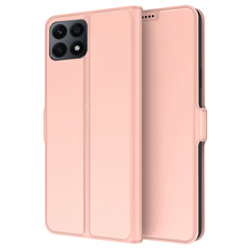 For Honor X8a 4G Anti-Scratch Cover Card Slot PU Leather Stand Cell Phone Case