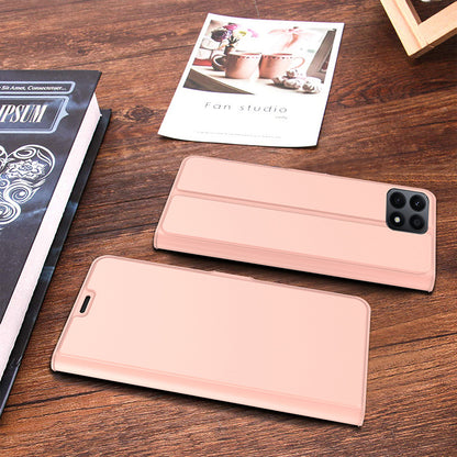 For Honor X8a 4G Anti-Scratch Cover Card Slot PU Leather Stand Cell Phone Case
