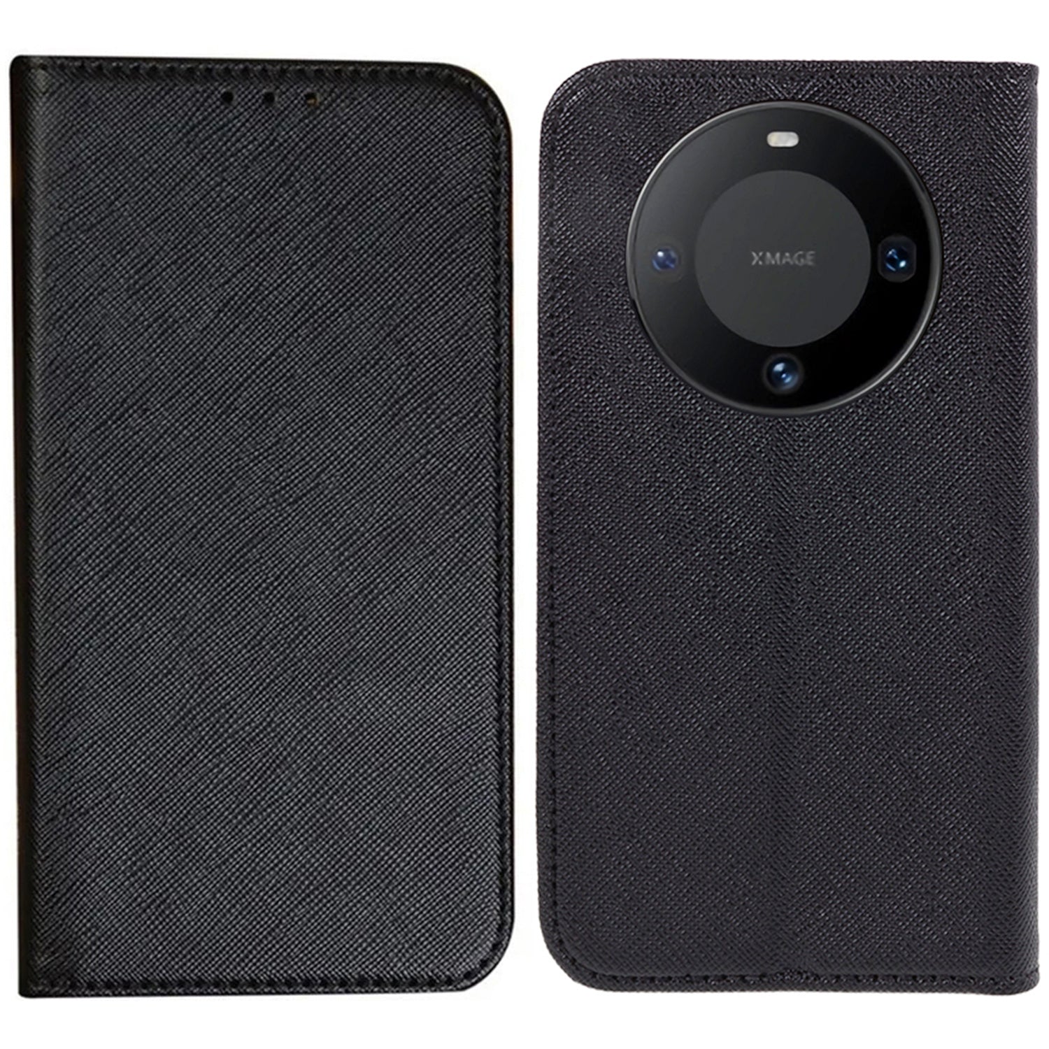 For Huawei Mate 60 PU Leather Wallet Stand Case Shockproof Cross Texture Phone Cover