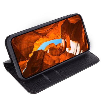 For Huawei Mate 60 PU Leather Wallet Stand Case Shockproof Cross Texture Phone Cover