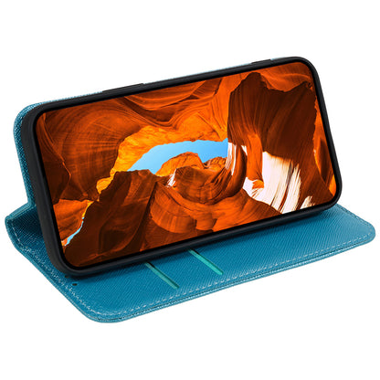 For Huawei Mate 60 PU Leather Wallet Stand Case Shockproof Cross Texture Phone Cover