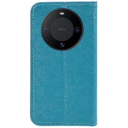 For Huawei Mate 60 PU Leather Wallet Stand Case Shockproof Cross Texture Phone Cover