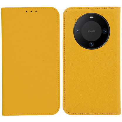For Huawei Mate 60 PU Leather Wallet Stand Case Shockproof Cross Texture Phone Cover