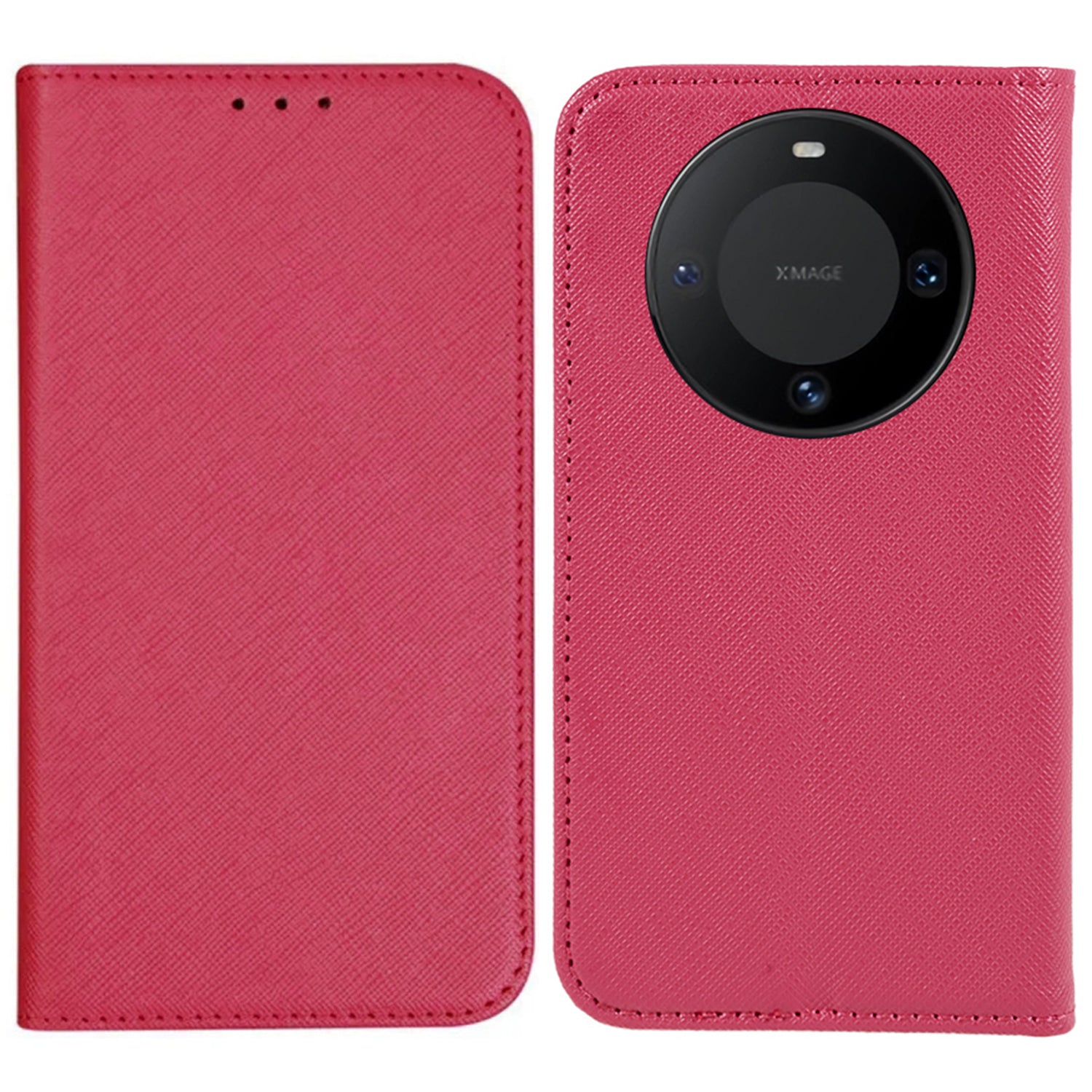 For Huawei Mate 60 PU Leather Wallet Stand Case Shockproof Cross Texture Phone Cover