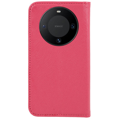 For Huawei Mate 60 PU Leather Wallet Stand Case Shockproof Cross Texture Phone Cover