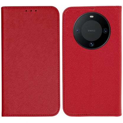 For Huawei Mate 60 PU Leather Wallet Stand Case Shockproof Cross Texture Phone Cover