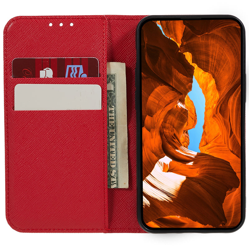 For Huawei Mate 60 PU Leather Wallet Stand Case Shockproof Cross Texture Phone Cover