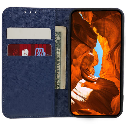 For Huawei Mate 60 PU Leather Wallet Stand Case Shockproof Cross Texture Phone Cover