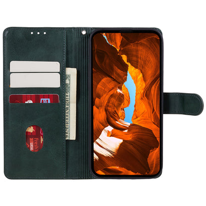 For Huawei Mate 60 Business Style Phone Cover Magnetic Clasp PU Leather Calf Texture Wallet Stand Phone Case