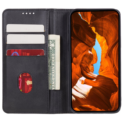 For Huawei Mate 60 PU Leather Calf Texture Stand Wallet Cover Business Style Phone Case