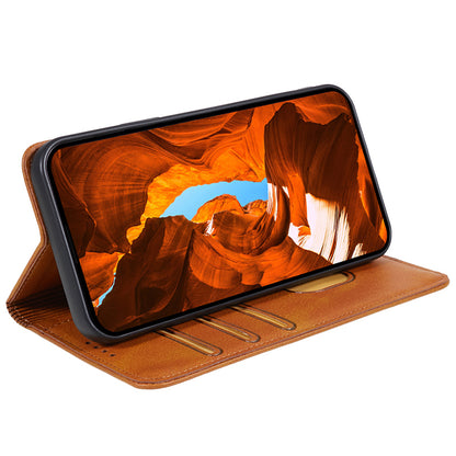 For Huawei Mate 60 PU Leather Calf Texture Stand Wallet Cover Business Style Phone Case