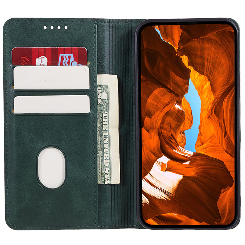 For Huawei Mate 60 PU Leather Calf Texture Stand Wallet Cover Business Style Phone Case
