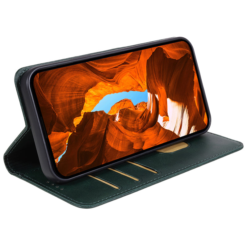 For Huawei Mate 60 PU Leather Calf Texture Stand Wallet Cover Business Style Phone Case