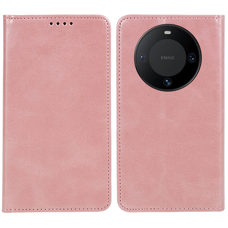 For Huawei Mate 60 PU Leather Calf Texture Stand Wallet Cover Business Style Phone Case
