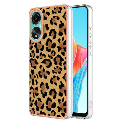 YB IMD Series-19 Style D For Oppo A78 4G Pattern Phone Case Electroplated 2.0mm TPU IMD Cover