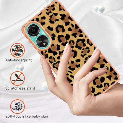 YB IMD Series-19 Style D For Oppo A78 4G Pattern Phone Case Electroplated 2.0mm TPU IMD Cover