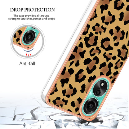 YB IMD Series-19 Style D For Oppo A78 4G Pattern Phone Case Electroplated 2.0mm TPU IMD Cover
