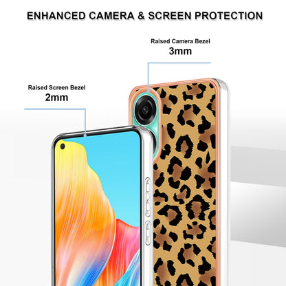 YB IMD Series-19 Style D For Oppo A78 4G Pattern Phone Case Electroplated 2.0mm TPU IMD Cover