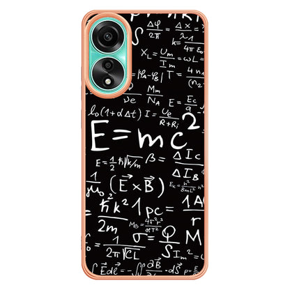 YB IMD Series-19 Style D For Oppo A78 4G Pattern Phone Case Electroplated 2.0mm TPU IMD Cover