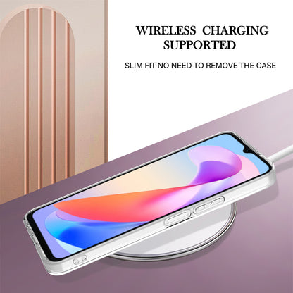 YB IMD Series-2 For Honor X6a 4G Electroplating Edge TPU Case IMD Marble Pattern Phone Cover