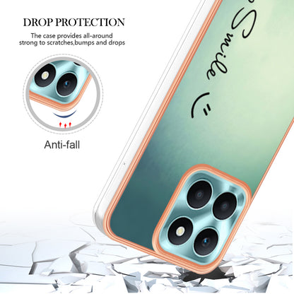 YB IMD Series-19 Style D For Honor X6a 4G Pattern Electroplated Design Case IMD 2.0mm TPU Phone Cover