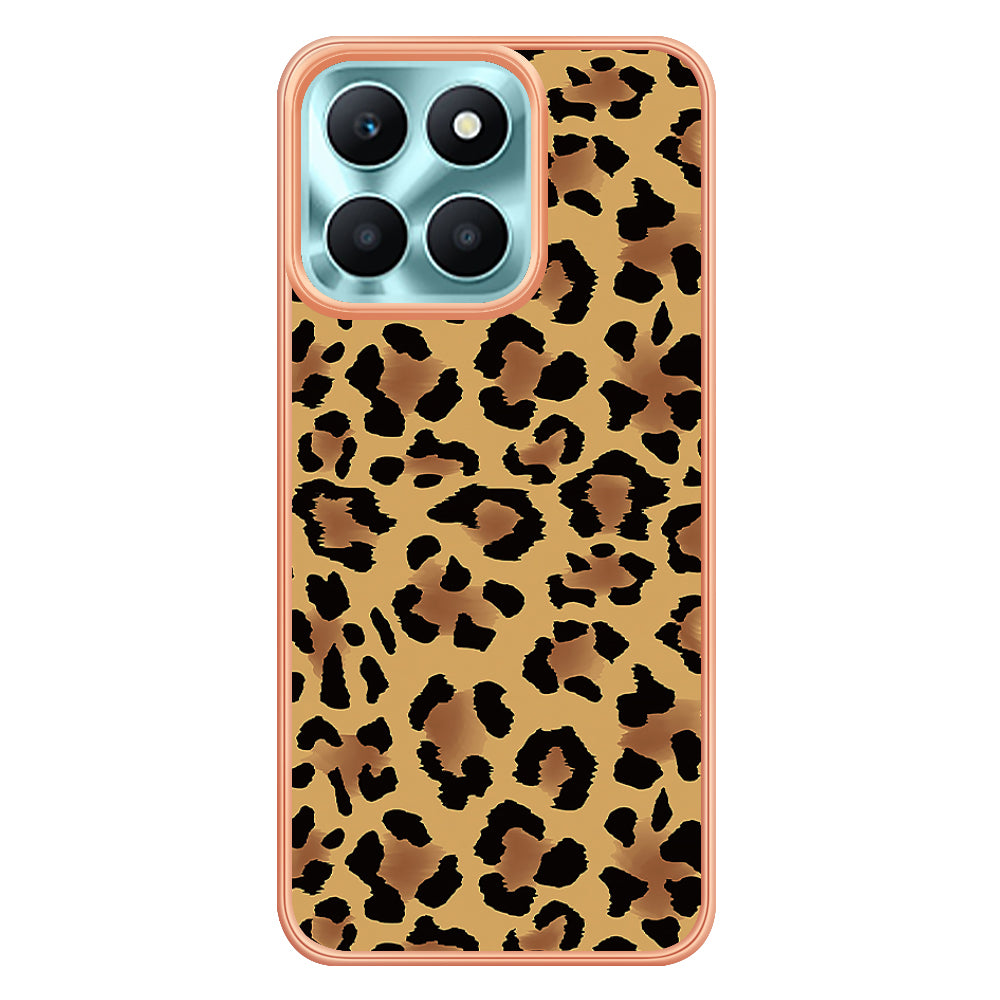 YB IMD Series-19 Style D For Honor X6a 4G Pattern Electroplated Design Case IMD 2.0mm TPU Phone Cover