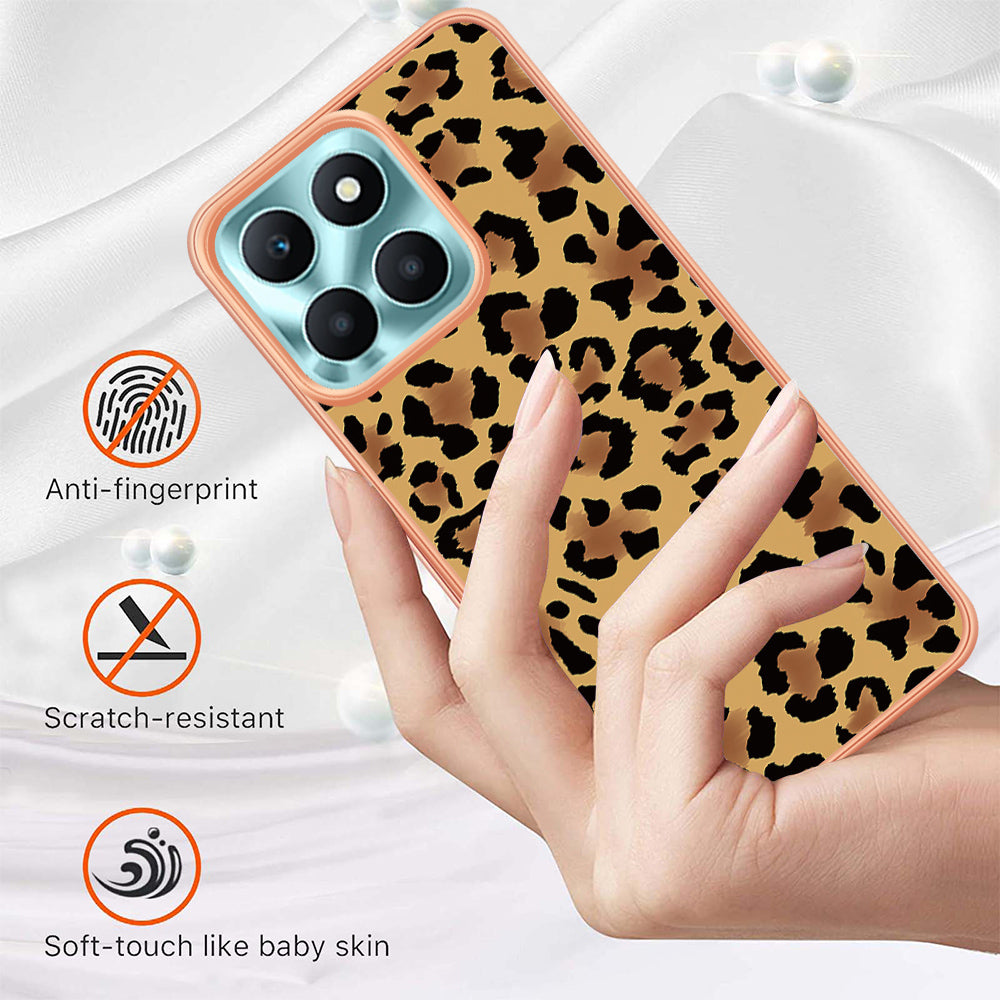 YB IMD Series-19 Style D For Honor X6a 4G Pattern Electroplated Design Case IMD 2.0mm TPU Phone Cover
