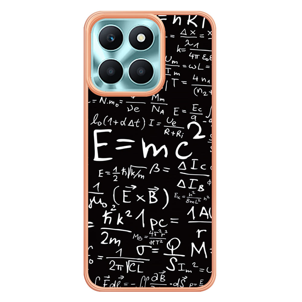 YB IMD Series-19 Style D For Honor X6a 4G Pattern Electroplated Design Case IMD 2.0mm TPU Phone Cover