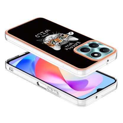YB IMD Series-19 Style D For Honor X6a 4G Pattern Electroplated Design Case IMD 2.0mm TPU Phone Cover