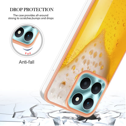 YB IMD Series-19 Style D For Honor X6a 4G Pattern Electroplated Design Case IMD 2.0mm TPU Phone Cover