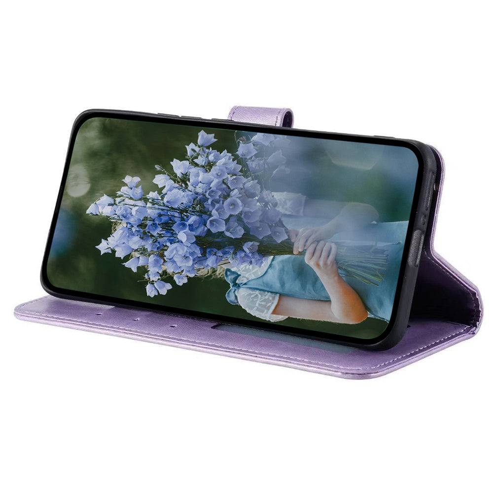 For Huawei Mate 60 Wallet PU Leather Phone Case Mandala Flower Imprinted Stand Cover with Strap