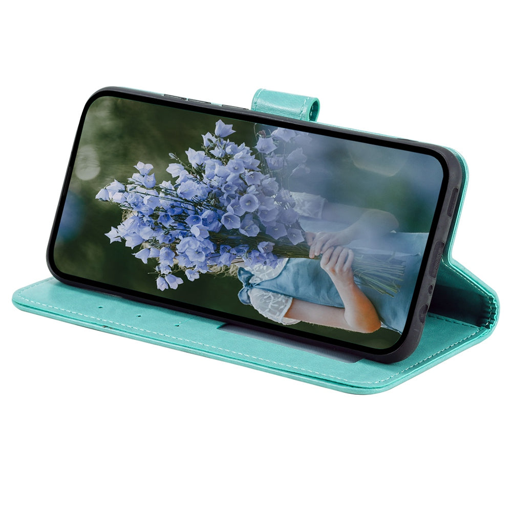 For Huawei Mate 60 Wallet PU Leather Phone Case Mandala Flower Imprinted Stand Cover with Strap