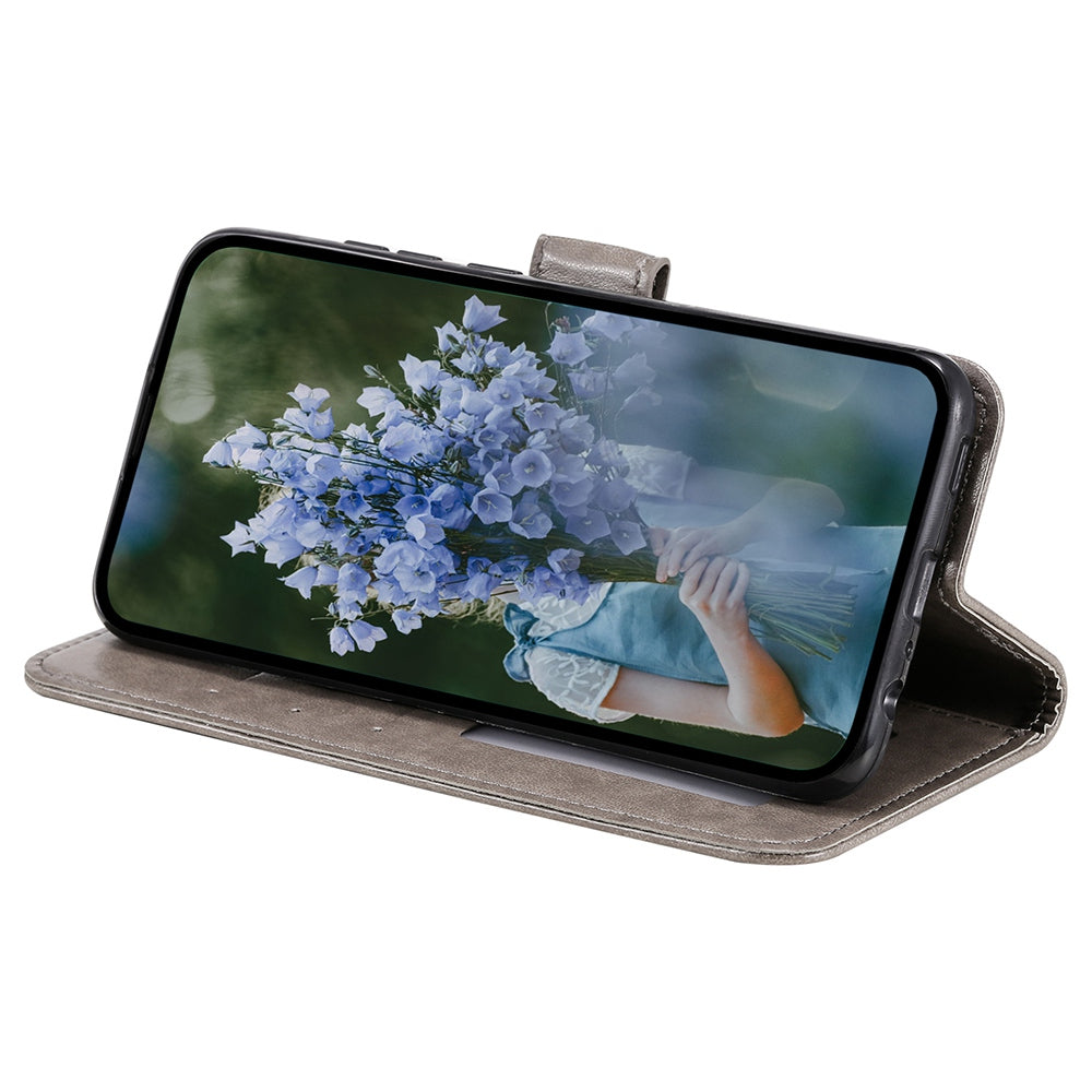 For Huawei Mate 60 Wallet PU Leather Phone Case Mandala Flower Imprinted Stand Cover with Strap
