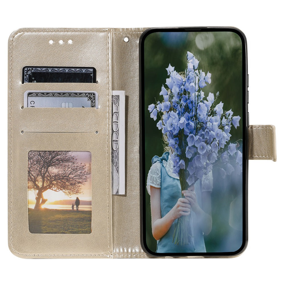 For Huawei Mate 60 Wallet PU Leather Phone Case Mandala Flower Imprinted Stand Cover with Strap