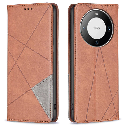 For Huawei Mate 60 Pro / Mate 60 Pro+ Card Holder Leather Case Imprinted Line Phone Stand Cover