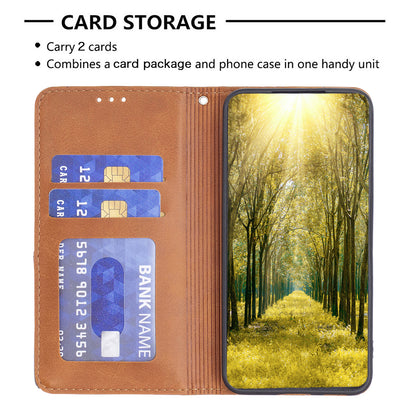 For Huawei Mate 60 Pro / Mate 60 Pro+ Card Holder Leather Case Imprinted Line Phone Stand Cover