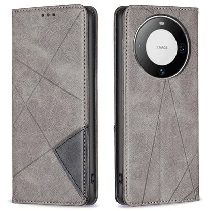 For Huawei Mate 60 Pro / Mate 60 Pro+ Card Holder Leather Case Imprinted Line Phone Stand Cover