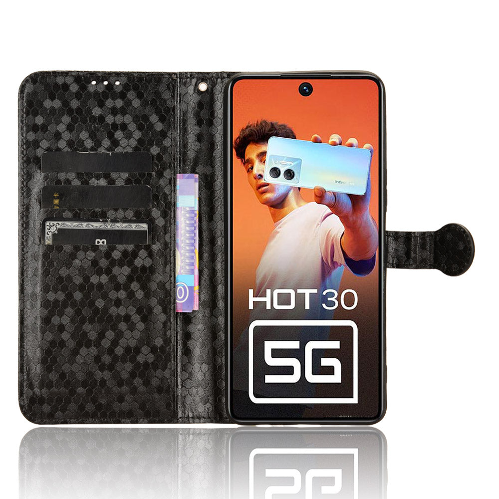 For Infinix Hot 30 5G PU Leather Stand Case Imprinted Wallet Shockproof Cell Phone Cover