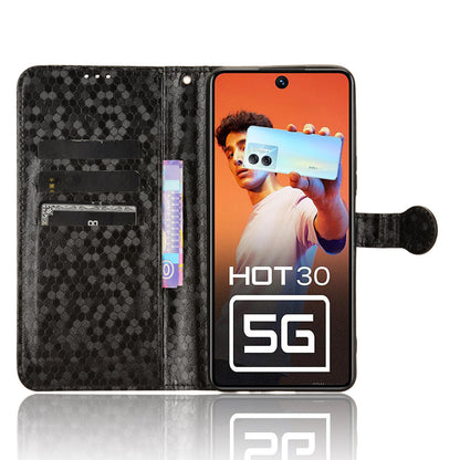 For Infinix Hot 30 5G PU Leather Stand Case Imprinted Wallet Shockproof Cell Phone Cover