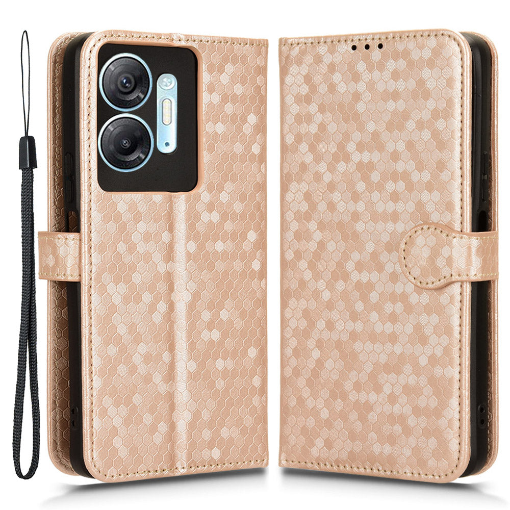 For Infinix Hot 30 5G PU Leather Stand Case Imprinted Wallet Shockproof Cell Phone Cover