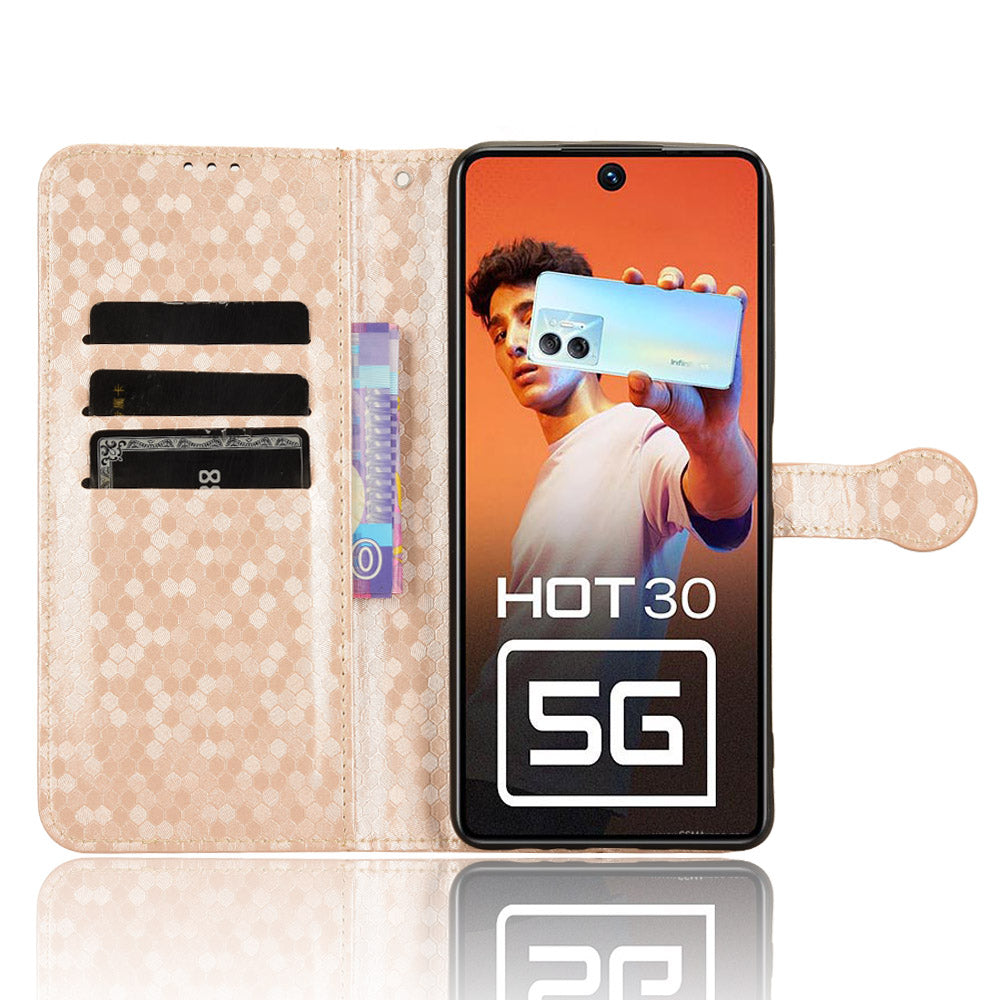 For Infinix Hot 30 5G PU Leather Stand Case Imprinted Wallet Shockproof Cell Phone Cover